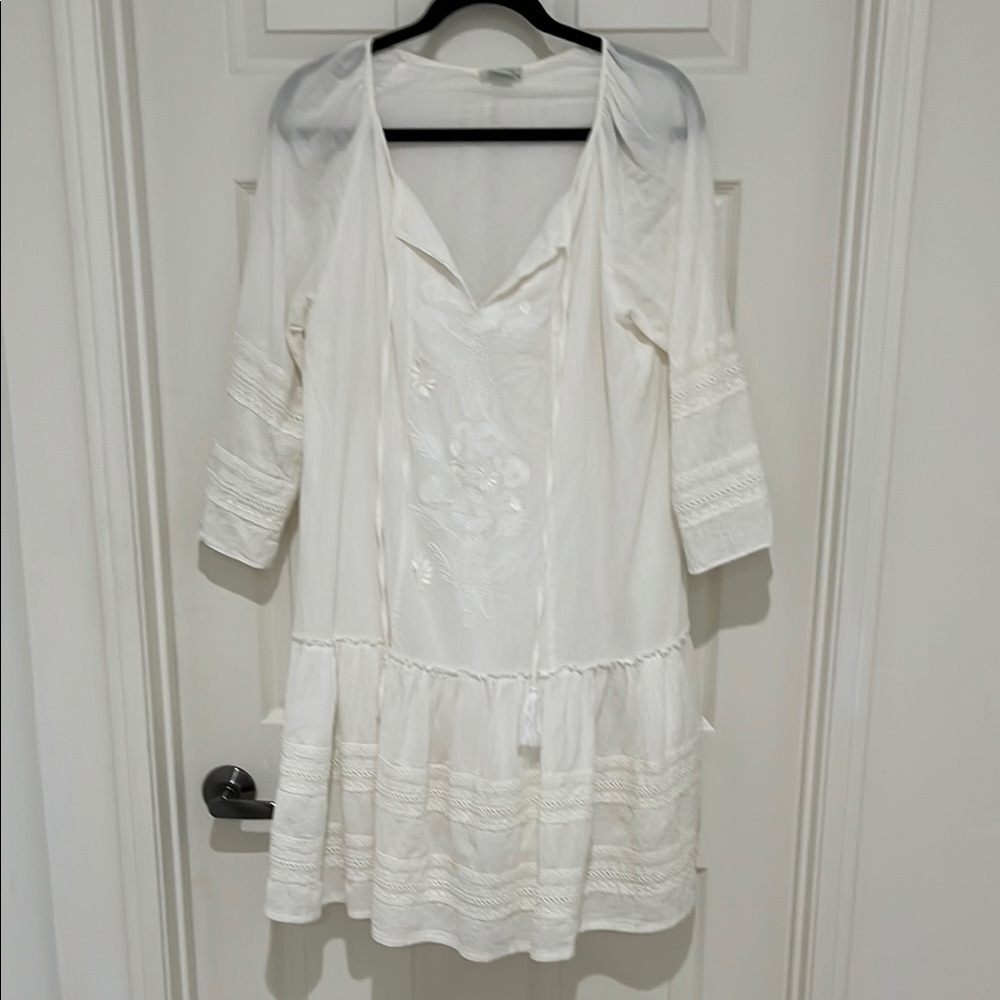 Sundance White peasant dress L